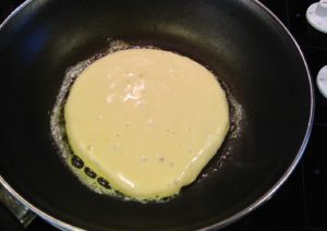 Pancake frying