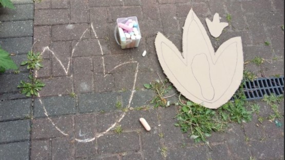 Chalking with Dinosaurs