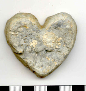Heart shaped fossil