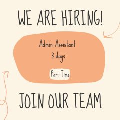 We’re Hiring – Admin Assistant – please join our team