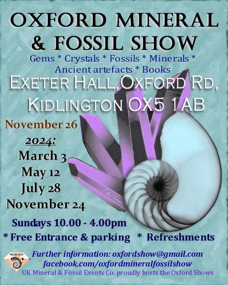 Oxford Mineral & Fossil Show - November 2024
