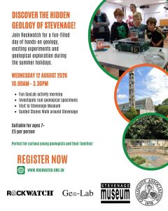 Poster for GeoLab Returns! A Day of Geological Discovery in Stevenage
