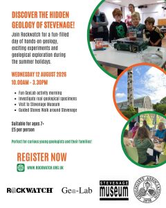 Poster for GeoLab Returns! A Day of Geological Discovery in Stevenage