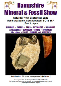 Hampshire mineral and fossil show poster